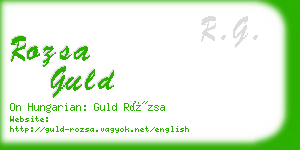 rozsa guld business card